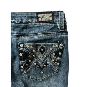 Earl Jeans Embellished Straight Western Womens Sz 6